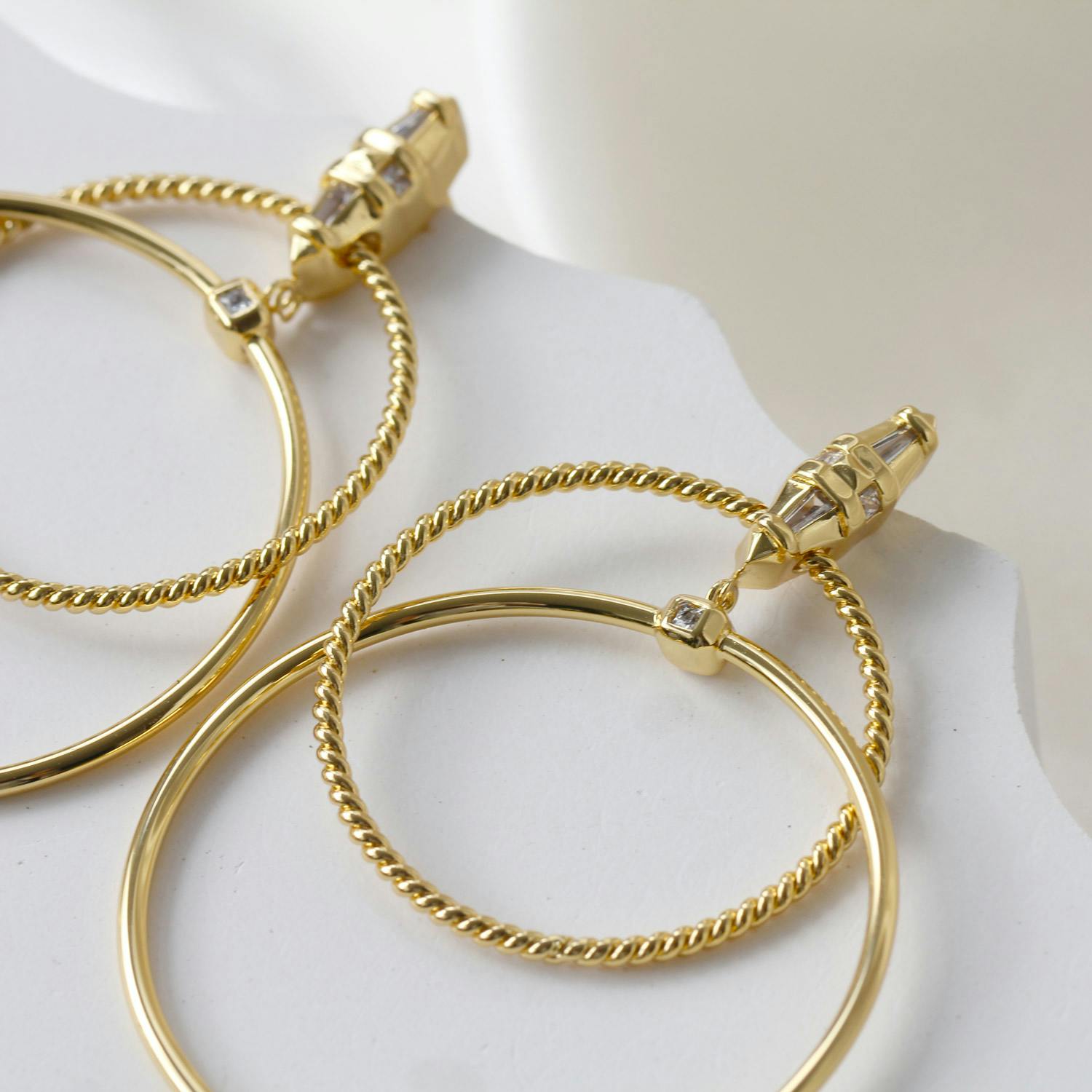 Saturn Gold Statement Earrings by Jackie Mack Designs